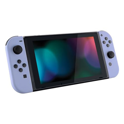 eXtremeRate DIY Replacement Shell Buttons for Nintendo Switch & Switch OLED, Light Violet Custom Housing Case with Full Set Button for Joycon Handheld Controller [Only The Shell, NOT The Joycon] - color: Light Violet