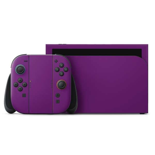 Skinit Decal Gaming Skin Compatible with Nintendo Switch 2 (2025) with Joy-Con - Purple Design - color: Purple - SOLIDX36