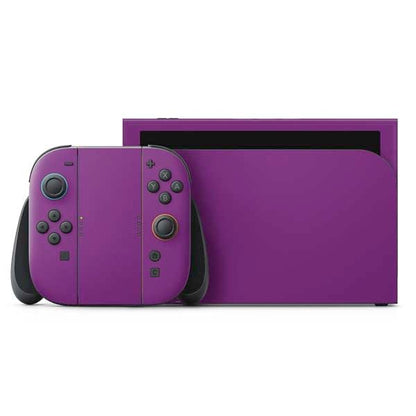 Skinit Decal Gaming Skin Compatible with Nintendo Switch 2 (2025) with Joy-Con - Purple Design - color: Purple - SOLIDX36