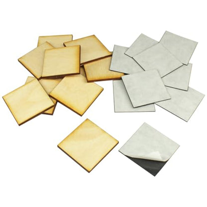 LITKO Ready Base Kit | Compatible with The Old World | 40mm Square | Twenty 3mm plywood bases + magnets | Magnetize minis for storage & steel trays | Infantry - style: 40mm Square