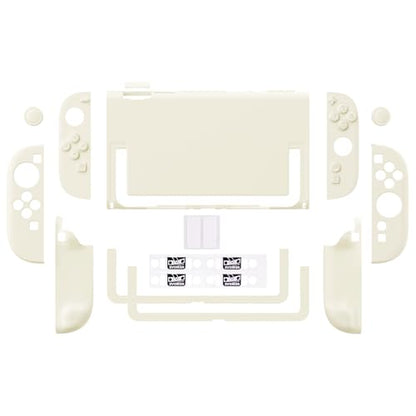 PlayVital Protective Case for Nintendo Switch 2 - Cute Dockable Hard Case Shell for Switch 2 with Thumb Grip & Sticker & Button Caps, Anti-Scratch & Shockproof Cover Skin - Antique Yellow - color: Antique Yellow