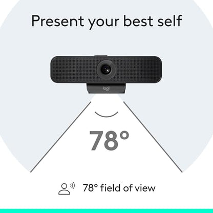 Logitech C925e Business Webcam, HD 1080p/30fps Video, Light Correction, Autofocus, Clear Audio, Privacy Shutter, Works with Microsoft Teams, Google Meet, Skype, WebEx, Cisco - Black