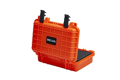 MEIJIA Portable All Weather Waterproof Protective Hard Case, Small Camera Case,Dry Case with Customizable Foam,Fit Use of Drones, Camera,Equipments, 11.65 ”x8.35”x3.78” - color: Orange