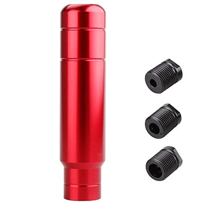 BARTOO Aluminum Alloy Heavy Weighted Shifter Knob, 5" Auto Gear Shift Knob, Car Gear Lever Stick Shifter Handle,with 3 Threaded Adapters M8 M10 M12,Fit Most Automatic Manual Vehicle(Red) - color: Red