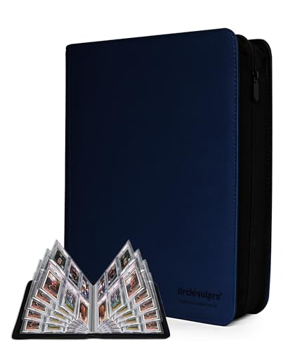 Graded Card Binder, CSG Slab Binder for PSA, BGS & Top Loaders, Baseball Trading Card Storage Case Holder（6 slot,Blue) | Premium Eco-Tec Leather | Fits PSA CGC SGC BGS | Crystal Clear PVC Pages | Display for Sports & Trading Cards - color: Blue, size: Hol