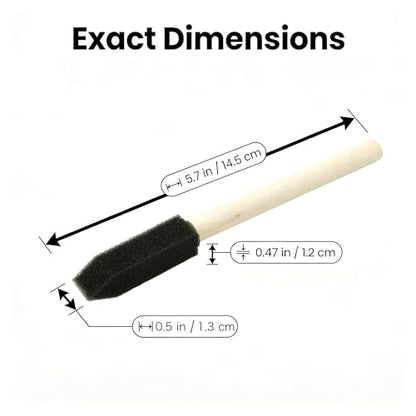 50pcs 1/2" Foam Brush with High Density Foam, mini Foam Brush for Small Project - size: 1/2 inch 50pcs