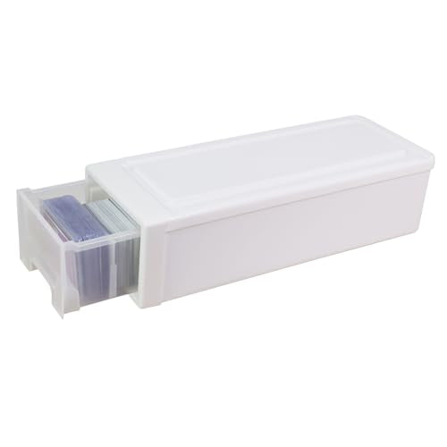 Toploader Storage Box, Trading Card Storage Box with 6 Dividers, Hard Plastic Box for Top Loaders, Sports Card Storage Case, Large for 200 Toploaders or 1200 Cards (16 x 6.1 x 4.45 in) - style: Pull-out Style
