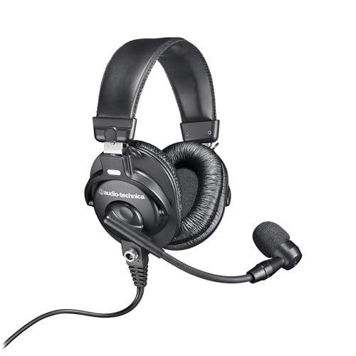 Audio-Technica BPHS1 Broadcast Stereo Headset with Dynamic Cardioid Boom Mic (Renewed)
