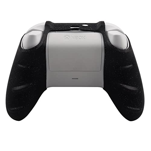RALAN Glitter Controller Skin for Xbox Series, Anti-Slip Silicone Controller Cover Protector Case Compatible for Xbox Series Gamepad Joystick with 4 Cat Caps and Black Pro Thumb Grip x 8. - color: Black