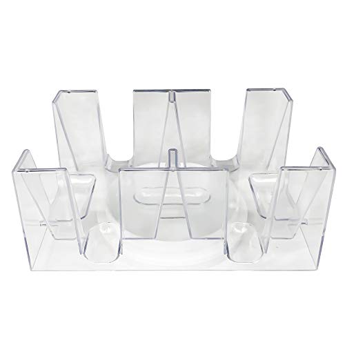 Yuanhe 6 Deck Revolving Rotating Canasta Playing Card Tray (Pack of 2) - size: 1-6 deck cards (Pack of 2)