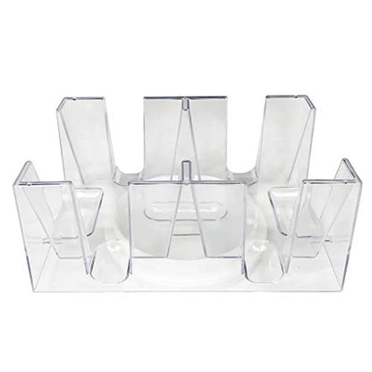 Yuanhe 6 Deck Revolving Rotating Canasta Playing Card Tray (Pack of 2) - size: 1-6 deck cards (Pack of 2)