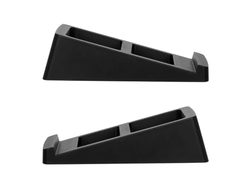 Monoprice Tilted Wedge Desktop Speaker Stands (Pair) for Small Sized Speakers, Anti-Vibration, 15 Degrees of Tilt, for Bookshelf Speakers and Studio Monitors
