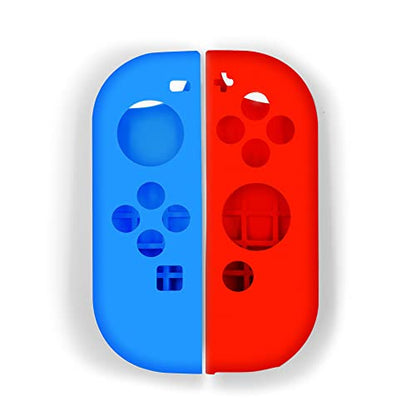 Soft Silicone Case Anti-Slip Shell Cover Replacement for Nintendo Switch Joycon Cover (Blue+Red) - color: Blue+Red