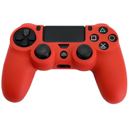 OSTENT Protective Silicone Gel Soft Case Cover Pouch Sleeve for Sony PlayStation 4 PS4 Controller Color Red - color: Red