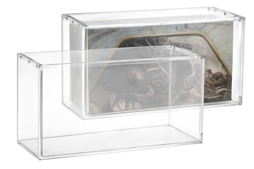 Acrylic Display Case for Magic: The Gathering Booster Boxes, Clear Protective Hard Case with Removable Lid, Fits Standard MTG Sealed Boxes