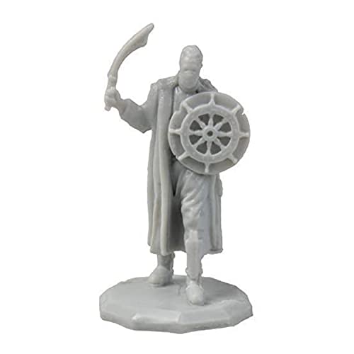 Monster Protectors 8 Unpainted Fantasy Human Mini Figures- All Unique Designs- 1" Hex-Sized Compatible with DND Dungeons and Dragons & Pathfinder and All RPG Tabletop Games, Detailed Creatures