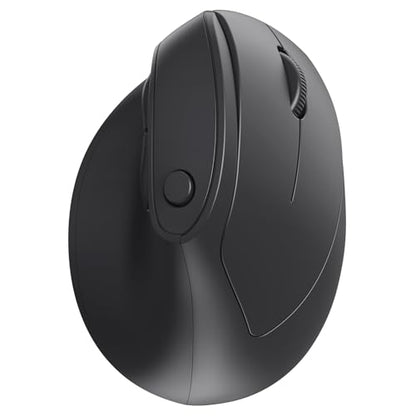 Ergonomic Mouse, USB+Bluetooth Dual Connection, Wireless Vertical Mouse for Reducing Wrist Pain, 1000/1600/2400 DPI, Ergo Mouse with Quiet Click for Windows Mac OS PC Computer Laptop, Black - color: Black