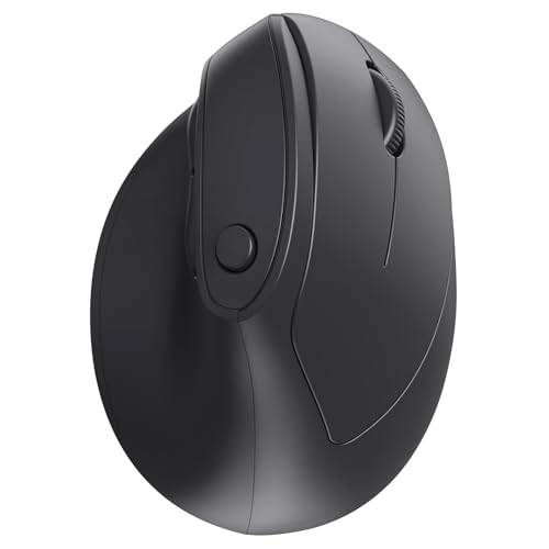 Ergonomic Mouse, USB+Bluetooth Dual Connection, Wireless Vertical Mouse for Reducing Wrist Pain, 1000/1600/2400 DPI, Ergo Mouse with Quiet Click for Windows Mac OS PC Computer Laptop, Black - color: Black