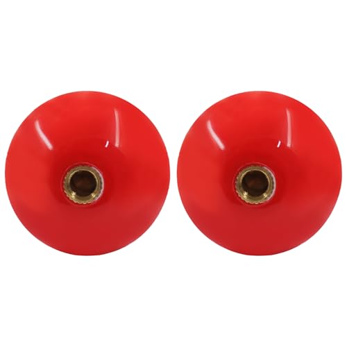 ZOCCVI 35mm Arcade Joystick Ball Top Handle, Red, 2 Pcs | M6 Thread, Plastic Replacement Knob, DIY Arcade Game Fight Stick, Round - color: Red(Round)