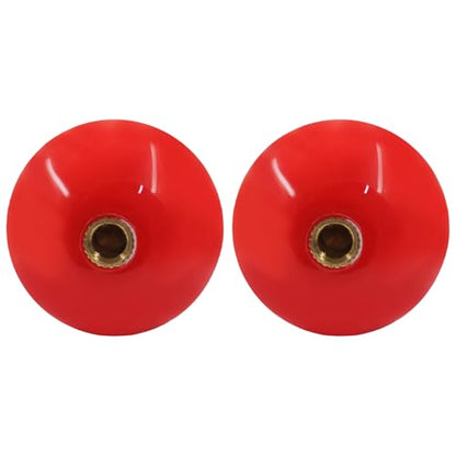 ZOCCVI 35mm Arcade Joystick Ball Top Handle, Red, 2 Pcs | M6 Thread, Plastic Replacement Knob, DIY Arcade Game Fight Stick, Round - color: Red(Round)