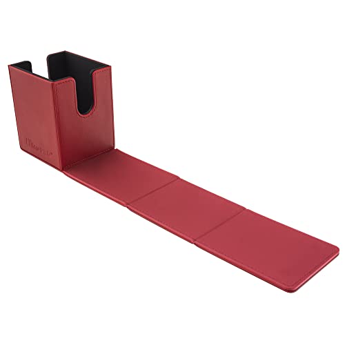Ultra Pro - Vivid Alcove Flip Card Deck Box (Red) - Stores & Protects Up To 100 Standard Size Collectible Cards, Baseball, Gaming, Sports or Any Standard Size Cards In Collections - color: Red