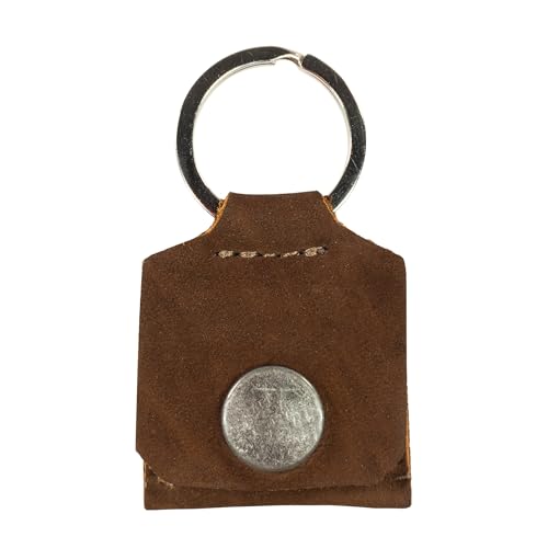 Hide & Drink Rustic Leather Switch Cartridge Game Keychain / SD Card / Guitar Pick Holder Handmade (Swayze Suede) - color: Swayze Suede