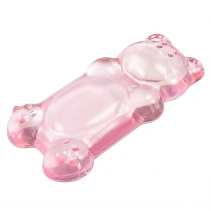 Gel Wrist Rest for Keyboard and Mouse Transparent Pink Bear Elbow Pad Cushion Ergonomic Cute Clear Cool Mouse Wrist Pad Silicone Non-Slip Support for Computer Gaming Home Office Women Hand Pillow - color: Bear Pink