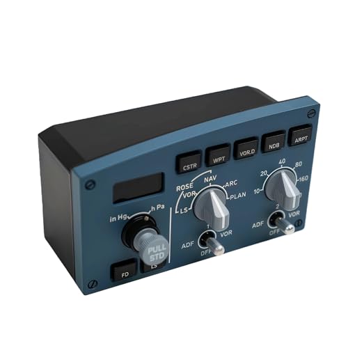 SYDYSOSO Cockpit Simulator 320 Series FCU-L, 1:1 Scale Flight Simulator Training-Inspired Control Panel, Metal Construction, USB Plug & Play, PC Compatible
