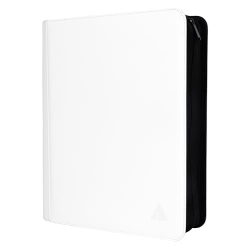 Top loader Binder, Holds 504 Top loaders, 9-Pocket Top Loader Binders with Sleeves for TCG & Sports Cards in 3'' x 4'' Top loaders -White - color: White