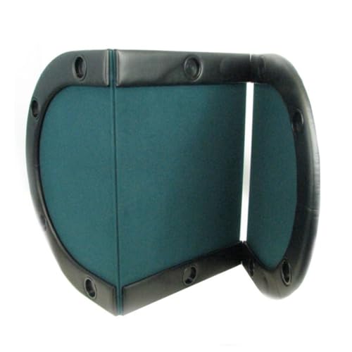 Foldable Poker Table Top - Water-Resistant Folding Mat with Cupholders and Padded Edges - Seats up to 10 People by Trademark Poker (Green)