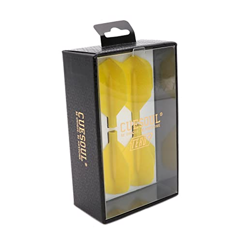 CUESOUL TERO Plus New Double Direction Telescopic and Rotating Dart Flights System-AK4 Dart Flight - color: Yellow