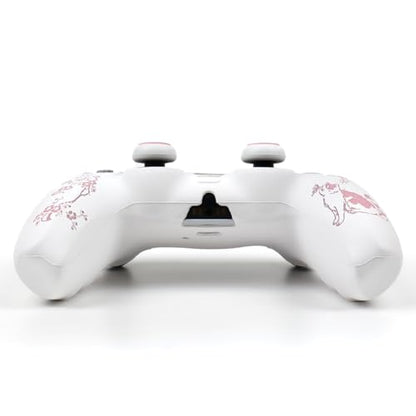 Cat Among Blossoming Branches Controller Skin Cover Compatible with PS5/Playstation 5 Controller, RALAN Protector Case Customised Thumb Grip - color: Cat White Pink