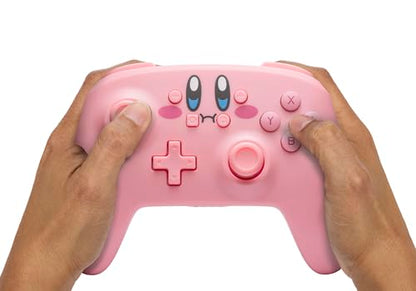 PowerA Wireless Controller for Nintendo Switch - Kirby Mouthful, Switch Lite/Switch-OLED Model, Nintendo Switch 2, AA Battery Powered (Battery Included), Bluetooth, Motion Controls, Officially Licensed - style: Kirby