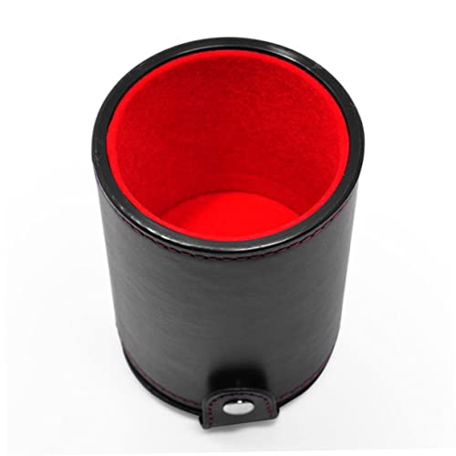 Kisangel Double Layer Dice Cups Pu Leather Shaking Dice Storage for Ktv and Bar Games Quiet and Easy to Clean for Parties and Family Fun Not Included