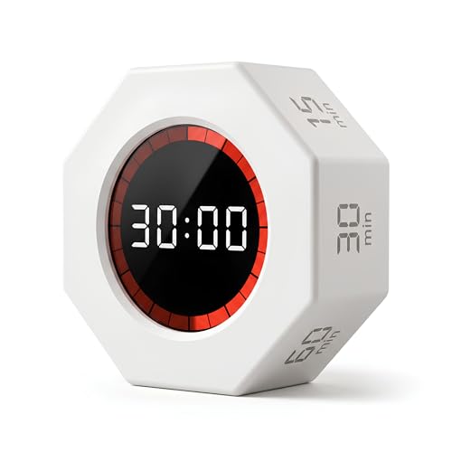 Multi-Function Electronic Timer, Learning Management - USB-C Rechargeable Flip Timer with Presets, Silent Mode & Vibration - Ideal for ADHD, Pomodoro, Classroom, Kids, Kitchen & Chess Clock