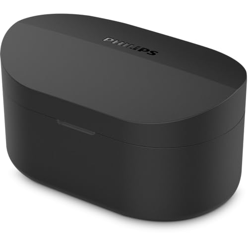 Philips TAT1108 Wireless Earbuds,True Wireless Headphones,Powerful Bass with 6 mm Driver,Clear Call with AI Mic,15-Hour Battery Life,Bluetooth v5.3,IPX4 Rating,Ergonomic Design for Comfort,Black - size: With tips, style: Ear Tip