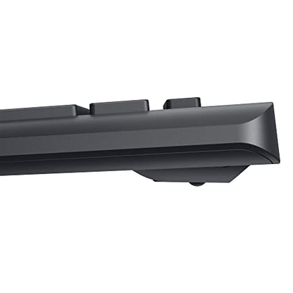 Dell Wireless Keyboard and Mouse KM3322W | USB Receiver, 2.4 GHz, Optical Sensor, 1000 DPI, AES-128 Encryption, AA Battery, 2 AAA Batteries, Black