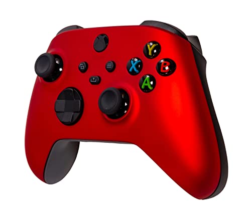 Xbox One Series X S Custom Soft Touch Controller - Soft Touch Feel, Added Grip, Metallic Red Color - Compatible with Xbox One, Series X, Series S - color: RED XS