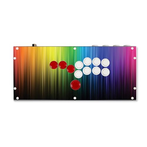 Gaming Skin Compatible with Hit Box (PS4/PC) - Rainbow Streaks - Premium 3M Vinyl Protective Wrap Decal Cover - Easy to Apply | Crafted in The USA by MightySkins - color: Rainbow Streaks