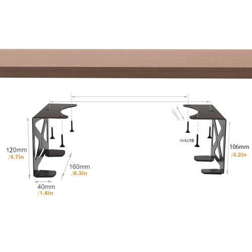 Monzlteck Under Desk Holder for PS5/PS5 Slim/Pro,Stealth Mount Compaitble with PlayStation 5 Disc & Digital Edition Console,Space Saving,DP-05