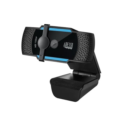Adesso CyberTrack H5-TAA 1080P HD Auto Focus Webcam with Built-in Dual Microphone, Tripod Mount and Privacy Shutter Cover TAA Compliant