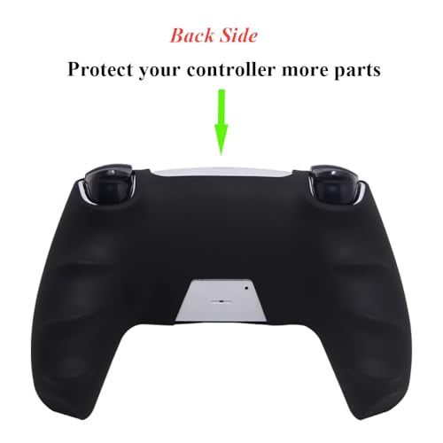 IVYUEEN Anti-Slip Silicone Skin for Playstation 5 PS5 Controller Protective Cover Case & Touch Pad Sticker for DualSense Controller