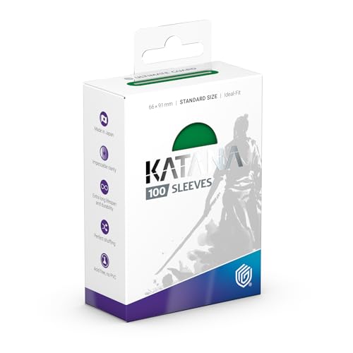 Ultimate Guard Katana Card Sleeves: 100 Standard Size TCG Sleeves, 66 x 91mm, Jade Garden Back, Tournament Quality, No PVC & Acid-Free, High Clarity - color: Jade Garden, size: Standard Size (66 x 91mm)
