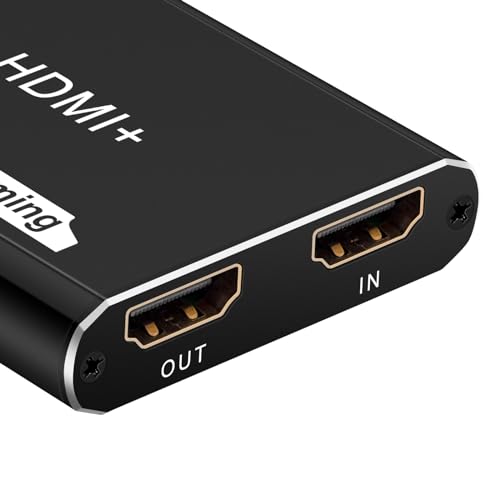 Wiistar Audio Video Capture Card 1080P60fps USB3.0 HDMI Video Recording | Support YUY2 4K30Hz HDMI Loopout with Microphone for Game Recording Live Streaming Compatible with Windows Mac OS System