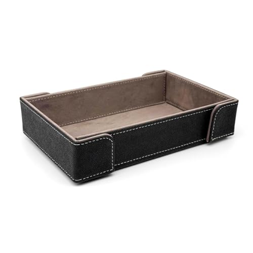 Norse Foundry Grey Rectangle Dice Tray - Luxurious Velvet Interior, Black Vegan Leather Exterior, Magnetic Folding Dice Tray, Portable and Durable Rolling Mat for RPG and Board Games - color: Gray, style: Rectangular