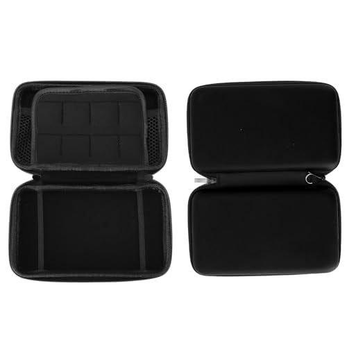 Hard Shell Carrying Case for New 3DS XL/2DS XL - Travel Protective Storage with 8 Game Cartridge Slots & Water Proof PU Exterior (Black) - color: Black
