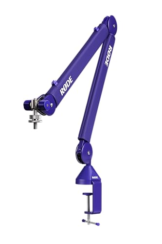RØDE PSA1+ Professional Studio Arm with Spring Damping and Cable Management (Purple) | Parallelogram Spring, Fully Damped, Supports 94g-1.2kg, 37 Horiz and 34 Vert Reach, 360 Degree Rotation - color: Purple, style: PSA1+