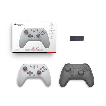 GameSir Nova Lite Wireless Controller – 2.4G & Bluetooth Gamepad for Windows PC, iPhone, Android, Switch & Steam Deck – Hall Effect Triggers, Turbo Function, Gray (Renewed) - color: Ash Gray