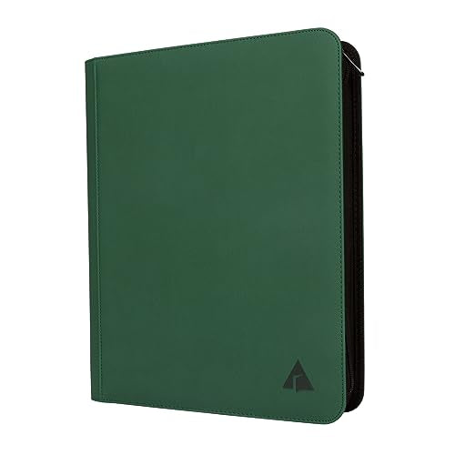 Top loader Binder, Holds 432 Top Loaders, 9 Pockets Top Loader Binder with Sleeves for Cards in 3'' x 4'' Top loaders -Green - color: Green