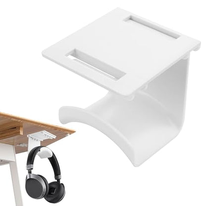 YAODHAOD Headset Hanger Holder Wall Mount, Sticky Headset Stand Holder Clip Under Desk for All Headphone/Controller (White,Removable Hanging Style) - color: White, size: Removable Hanging Style